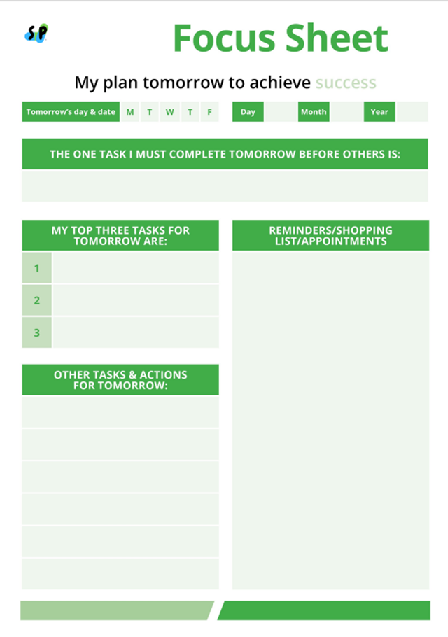 Focus Sheets